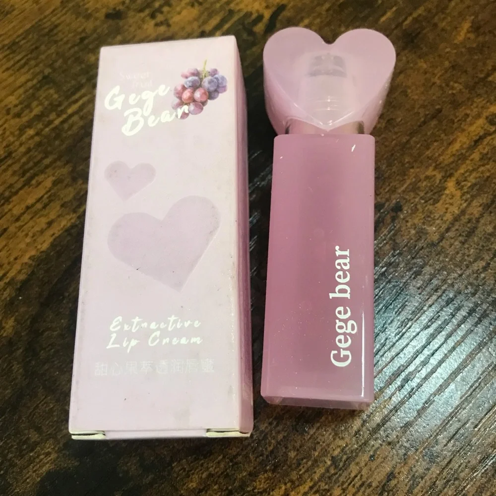 Gege Bear Heart Lip Cream — Light Pink Hydrating Tint